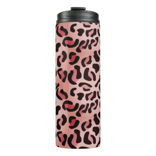 Moderne Leopardenmuster-Tiere Thermosbecher