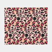 Moderne Leopardenmuster-Tierprint Fleecedecke (Vorderseite (Horizontal))