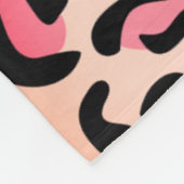 Moderne Leopardenmuster-Tierprint Fleecedecke (Ecke)