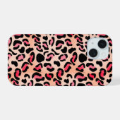 Moderne Leopardenmuster-Tierprint iPhone 15 Hülle (Rückseite (Horizontal))