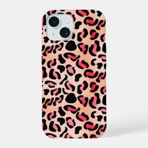 Moderne Leopardenmuster-Tierprint iPhone 15 Hülle