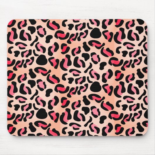Moderne Leopardenmuster-Tierprint Mousepad (Vorne)