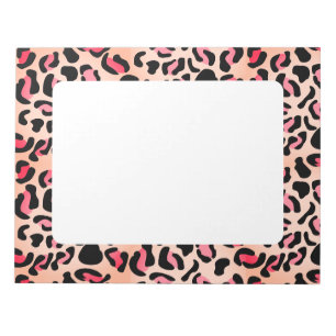 Moderne Leopardenmuster-Tierprint Notizblock