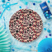 Moderne Leopardenmuster-Tierprint Pappteller (Party)
