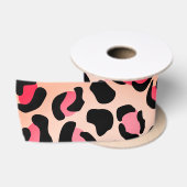Moderne Leopardenmuster-Tierprint Satinband (Spule)