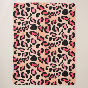 Moderne Leopardenmuster-Tierprint Sherpadecke
