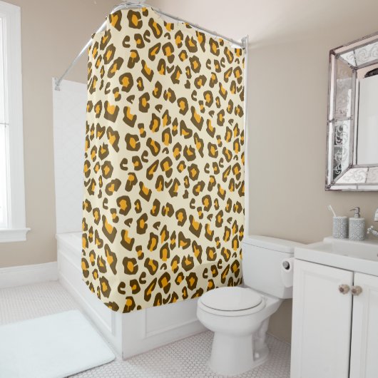 Moderne Leopardenprint-Muster Duschvorhang (Beispiel)
