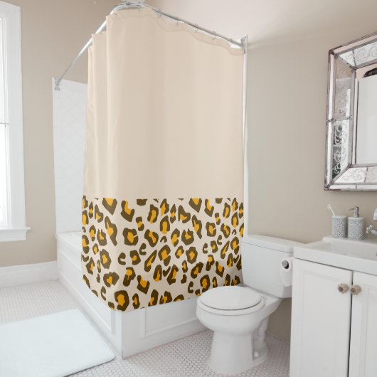 Moderne Leopardenprint-Muster Duschvorhang (Beispiel)