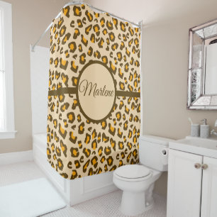 Moderne Leopardenprint-Muster Duschvorhang