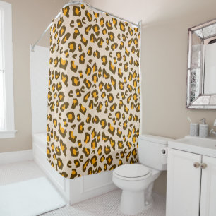 Moderne Leopardenprint-Muster Duschvorhang