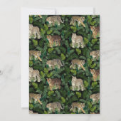 Moderne Leopards Tigers Jungle Pflanze Black Desig Einladung (Rückseite)