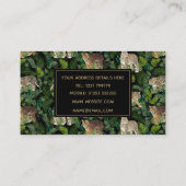 Moderne Leopards Tigers Jungle Pflanze Black Desig Visitenkarte (Rückseite)