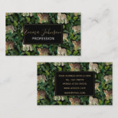 Moderne Leopards Tigers Jungle Pflanze Black Desig Visitenkarte (Vorne/Hinten)