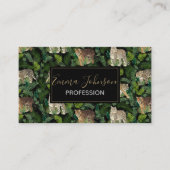 Moderne Leopards Tigers Jungle Pflanze Black Desig Visitenkarte (Vorderseite)
