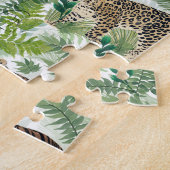 Moderne Leopards Tigers Jungle Pflanze Puzzle (Seite)
