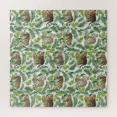 Moderne Leopards Tigers Jungle Pflanze Puzzle (Horizontal)