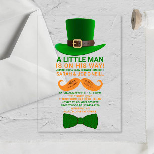 Moderne Leprechaun St. Patrick's Day Babyparty Acryleinladungen