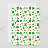 Moderne Leprechaun St. Patrick's Day Kinderdusche Einladung (Rückseite)