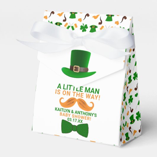 Moderne Leprechaun St. Patrick's Day Kinderdusche Geschenkschachtel (Vorderseite)
