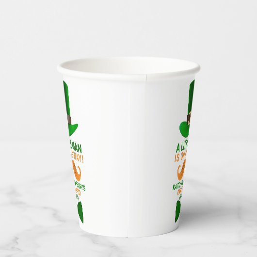 Moderne Leprechaun St. Patrick's Day Kinderdusche Pappbecher (Rechts)