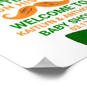 Moderne Leprechaun St. Patrick's Day Kinderdusche Poster (Ecke)