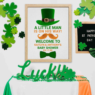 Moderne Leprechaun St. Patrick's Day Kinderdusche Poster