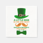 Moderne Leprechaun St. Patrick's Day Kinderdusche Serviette (Vorderseite)