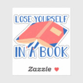 Moderne Lesekonzette Verlieren Sie sich in einem B Aufkleber (Blatt)