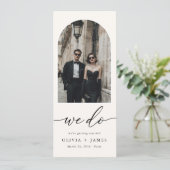 Moderne Lesezeichen-Arch-Foto-Hochzeit "Save the D Save The Date (Stehend Vorderseite)