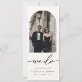 Moderne Lesezeichen-Arch-Foto-Hochzeit "Save the D Save The Date (Vorderseite)