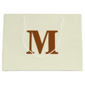 Moderne Letter Monogram Große Geschenktüte (Vorderseite)