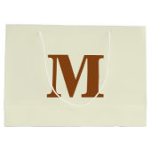 Moderne Letter Monogram Große Geschenktüte (Rückseite)