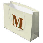 Moderne Letter Monogram Große Geschenktüte (Rückseite Schrägansicht)