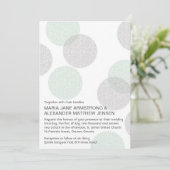 Moderne Letterpress Style Circle Wedding Einladung (Stehend Vorderseite)