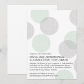 Moderne Letterpress Style Circle Wedding Einladung (Vorne/Hinten)
