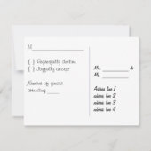 Moderne Leuchten - RSVP-Karte oder Postkarte (Rückseite)
