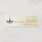 Moderne Leuchter-Visitenkarten Mini Visitenkarte (Rückseite)