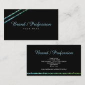 Moderne Leuchttürme Glitzer Sterne Elegante Schwar Visitenkarte (Vorne/Hinten)