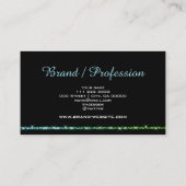 Moderne Leuchttürme Glitzer Sterne Elegante Schwar Visitenkarte (Rückseite)