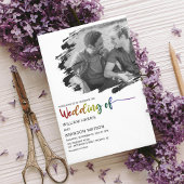Moderne LGBT Foto Hochzeitseinladung Einladung
