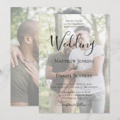 Moderne LGBTQ-Hochzeit für Foto Einladung (Vorne/Hinten)