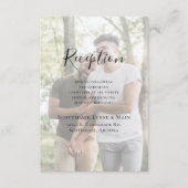 Moderne LGBTQ Hochzeitsempfehlung für Foto Begleitkarte (Vorderseite)