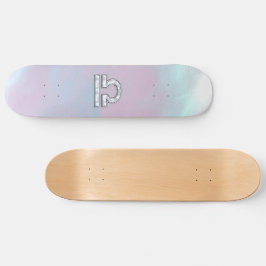 Moderne Libra Zodiac-Gebärmutter im Perlenstil Skateboard (Horizontal)
