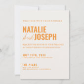 Moderne, lichtdurchflutete, einzigartige Farben in Einladung (Vorderseite)