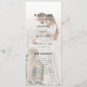 Moderne, lichtdurchflutete, transparente Hochzeit  Programm (Vorderseite)