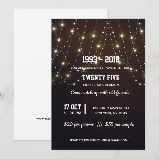 Moderne Lichter Einladung (Vorne/Hinten)