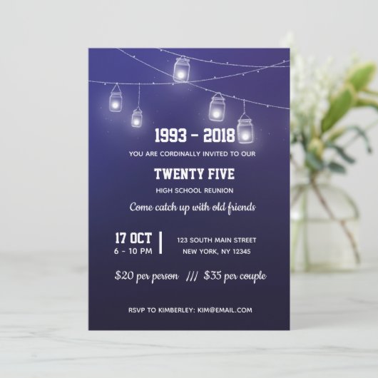 Moderne Lichter Einladung (Stehend Vorderseite)