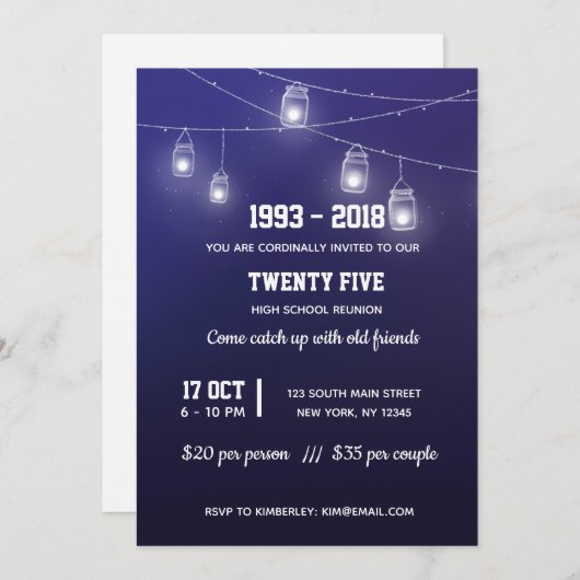 Moderne Lichter Einladung (Vorne/Hinten)