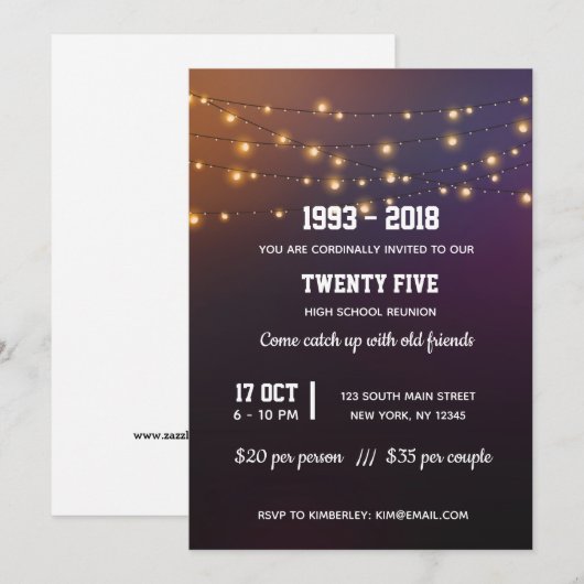 Moderne Lichter Einladung (Vorne/Hinten)