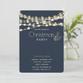 Moderne Lichter für Weihnachtsfeiertage im Unterne Einladung (Stehend Vorderseite)